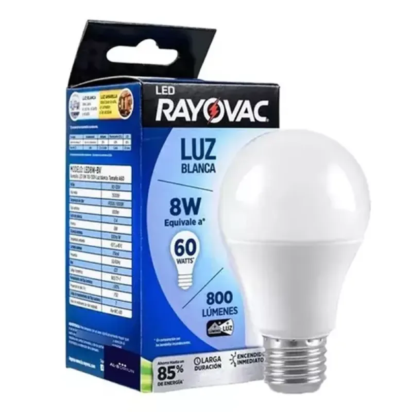 FOCO RAYOVAC 8W LUZ BLANCA